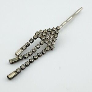 Sparkly Rhinestone Hair Pin Dangle Drop Vintage Bridal Wedding Accessory‎